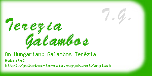 terezia galambos business card